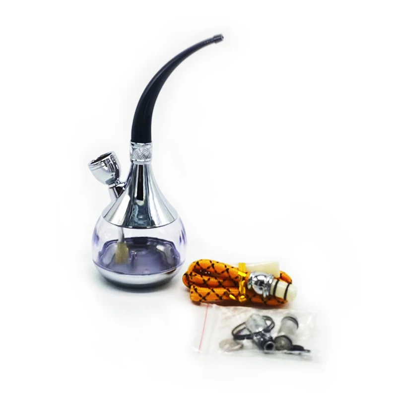 Pipe à eau en acrylique pour fumer du tabac, mini ovale guilé, cadeau  créatif, porte-Laguna en métal - AliExpress