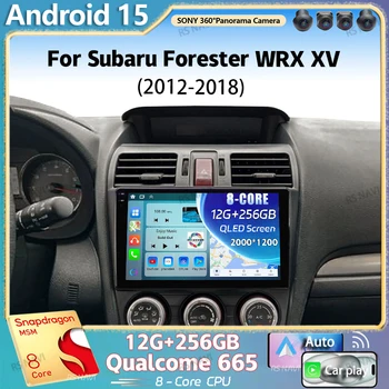 15″ 2K QLED Touchscreen Android Car Radio with CarPlay for Subaru Forester WRX XV 2012–2018