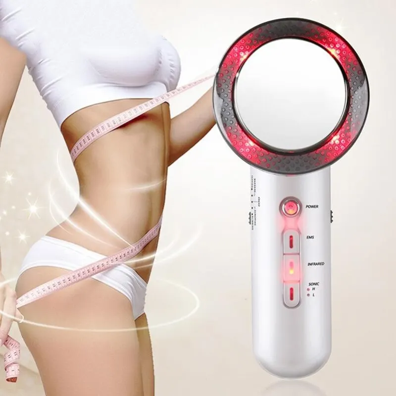 3in 1 EMS 초음파 캐비테이션 무게추 감량 기계, 복부 및 다리 초음파 마사지, 지방 푸싱 기계, 지방 폭발 