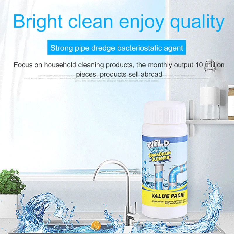 Drain Foam Cleaner 60ml Pipe Drain Clog Remover Dredge Deodorant Toilet  Sink Drain Sewer Cleaning Deodorizing Fast Cleaning Tool - AliExpress