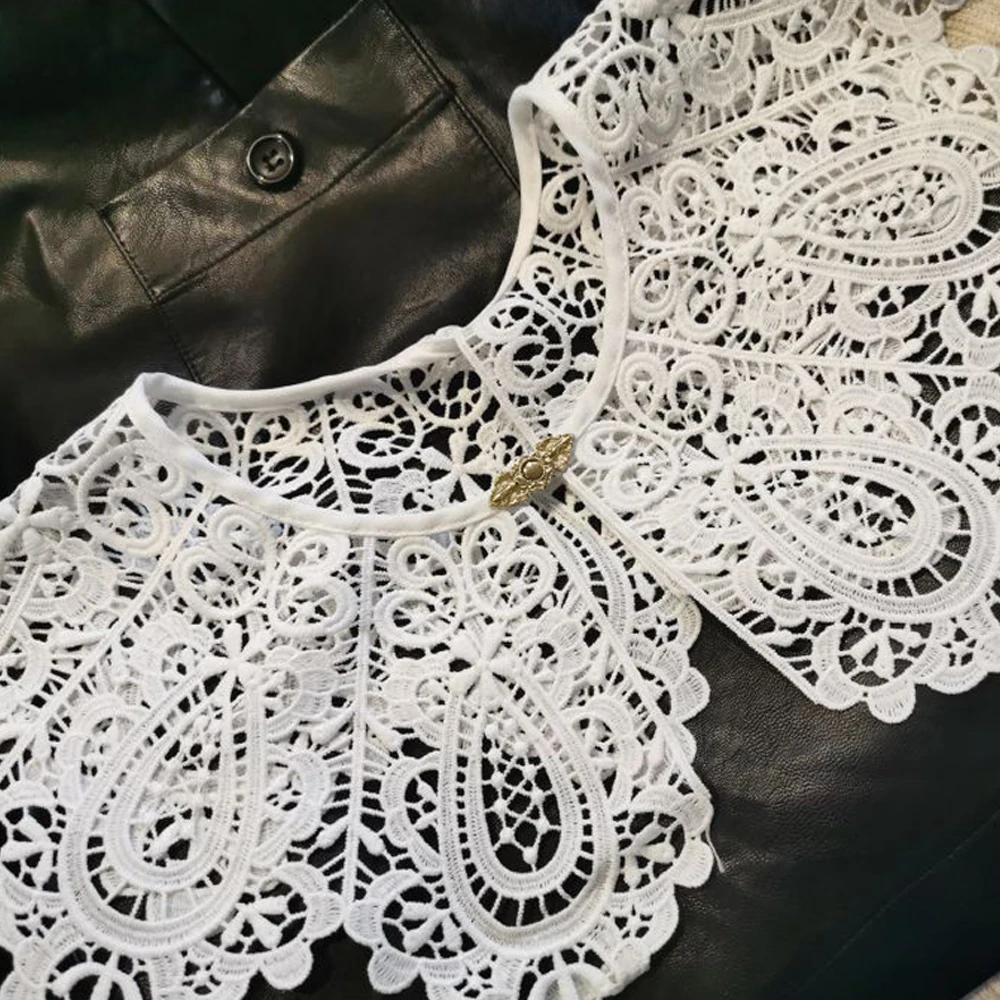 Women Lace Fake Collar Doll Collar Detachable Shirt False Blouse Top Women Clothes Accessories