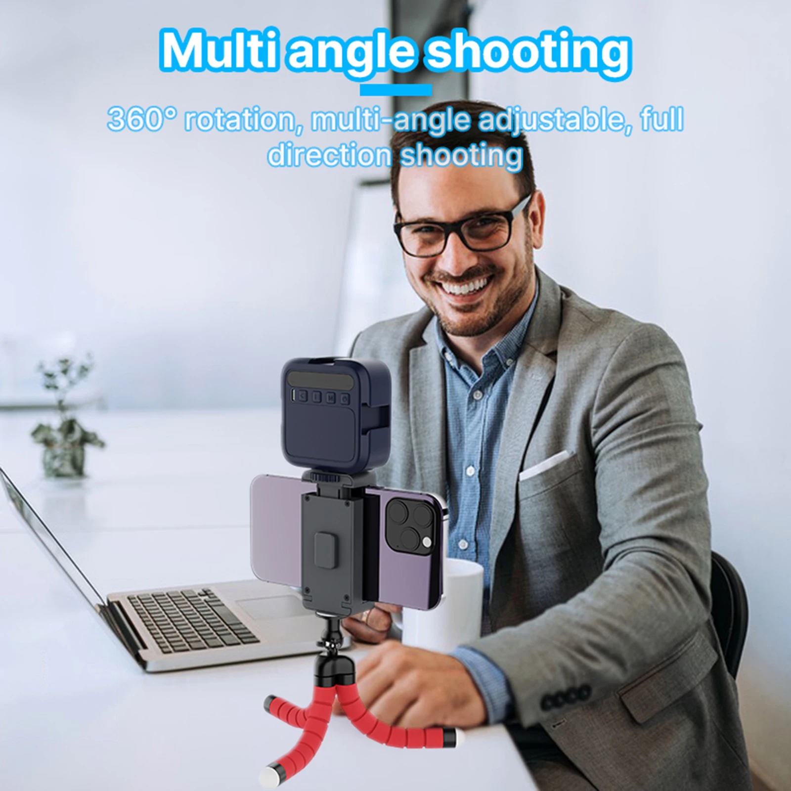 Mobile Phone Tripod Flexible Tripod for iPhone and Android Phones Portable Compact For Video Recording/Vlogging/Selfi