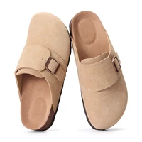 Sabots Shevalues en liège pour femmes, mules en daim de vache avec soutien de la voûte plantaire, tongs de plage confortables, chaussures unisexes tendance 2