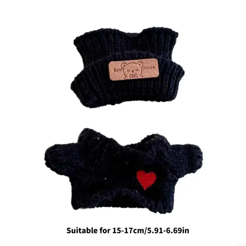 D7YD Trendy Plush Black Knitted Hat And Top Sweater Photo Props