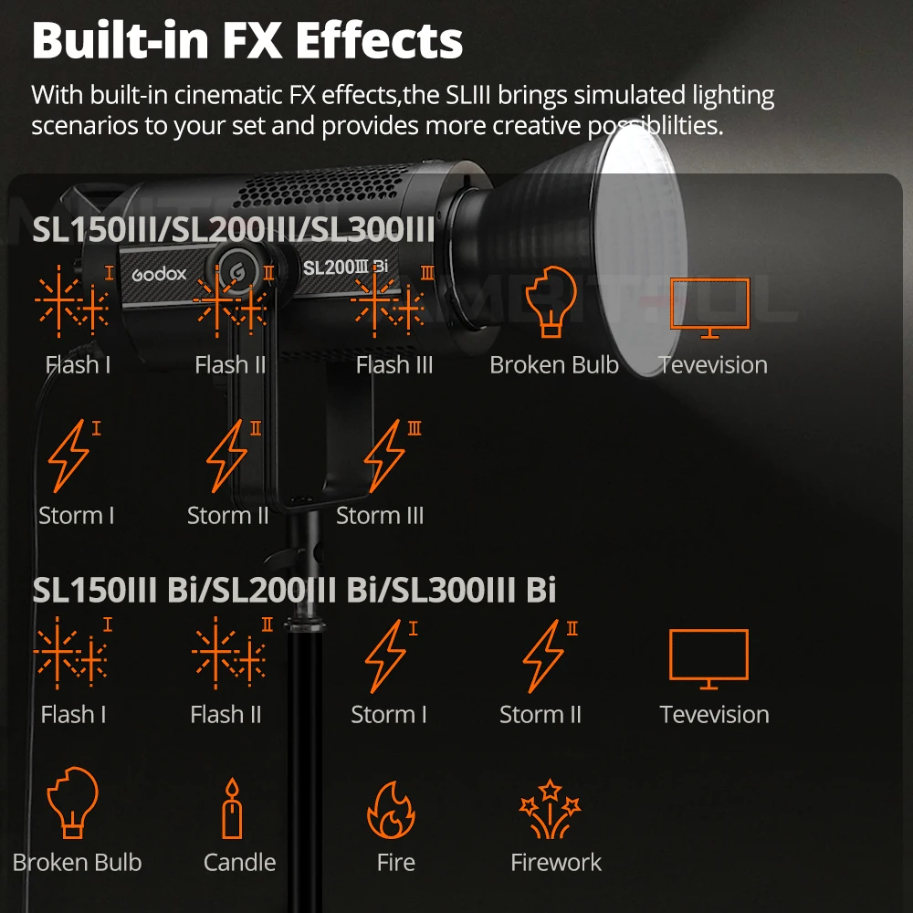 Godox SL200III Bi 215W 2800-6500K Bi-Color LED Video Light