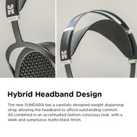 HIFIMAN SUNDARA Over-Ear Full-Size Planar Magnetic Headphones (Black) with High Fidelity Design Metal Casing - Image 5