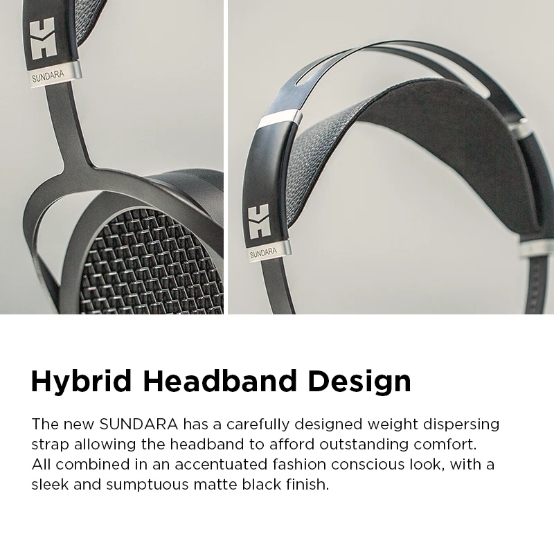 HIFIMAN SUNDARA Over-Ear Full-Size Planar Magnetic Headphones (Black) with High Fidelity Design Metal Casing 5