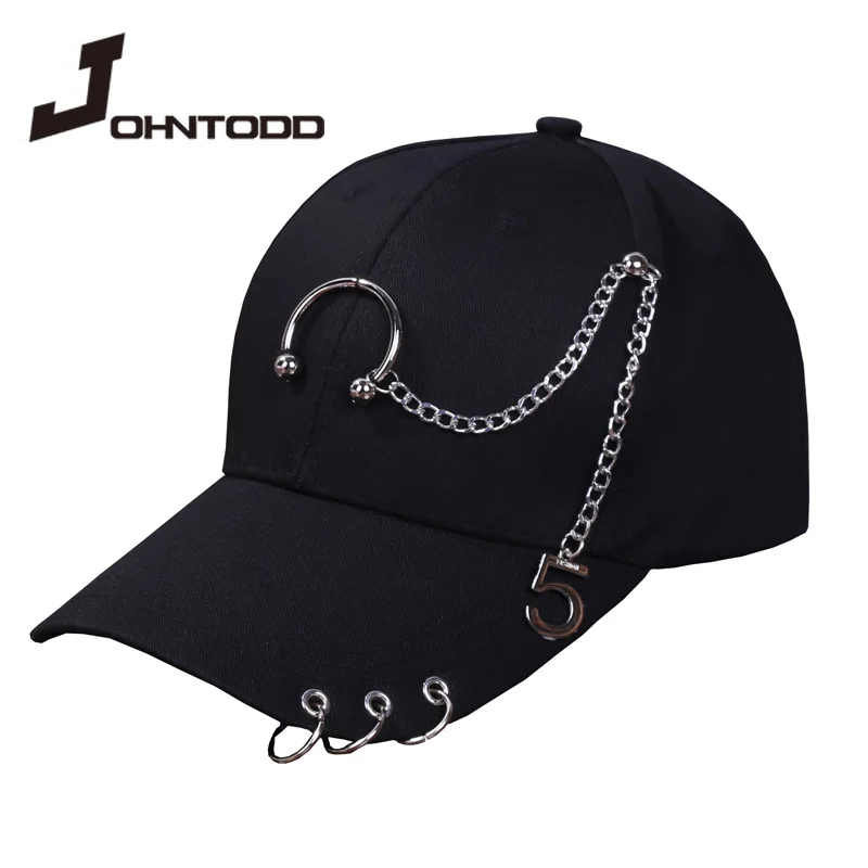 

Brand Dad Hat Creative Piercing Ring Baseball Cap Punk Hip Hop Caps Cotton Adult Casual Solid Adjustable Unisex Caps Snapback