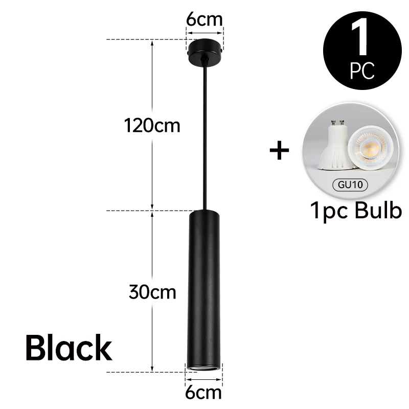 1PC Black and Bulb