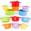 6Pcs Baby Bath Toy Stacking Cup Toddler Toys Ocean Stacking Tower Bathtub Water Play Beach Toys Educational Toy Children Gifts 3