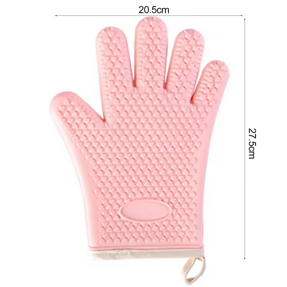 1Pc Heat Insulation Glove Easy to Clean with Lanyard Multipurpose Baking Glove Kitchen Accessories