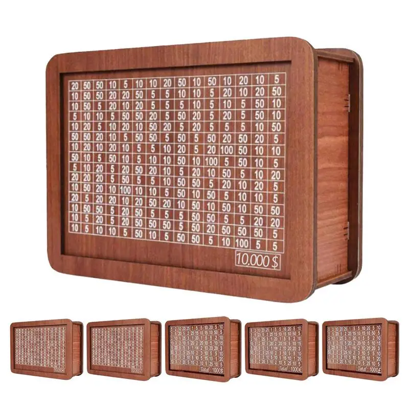 

Деревянная декоративная коробка для денег, 10 000 экономии денег