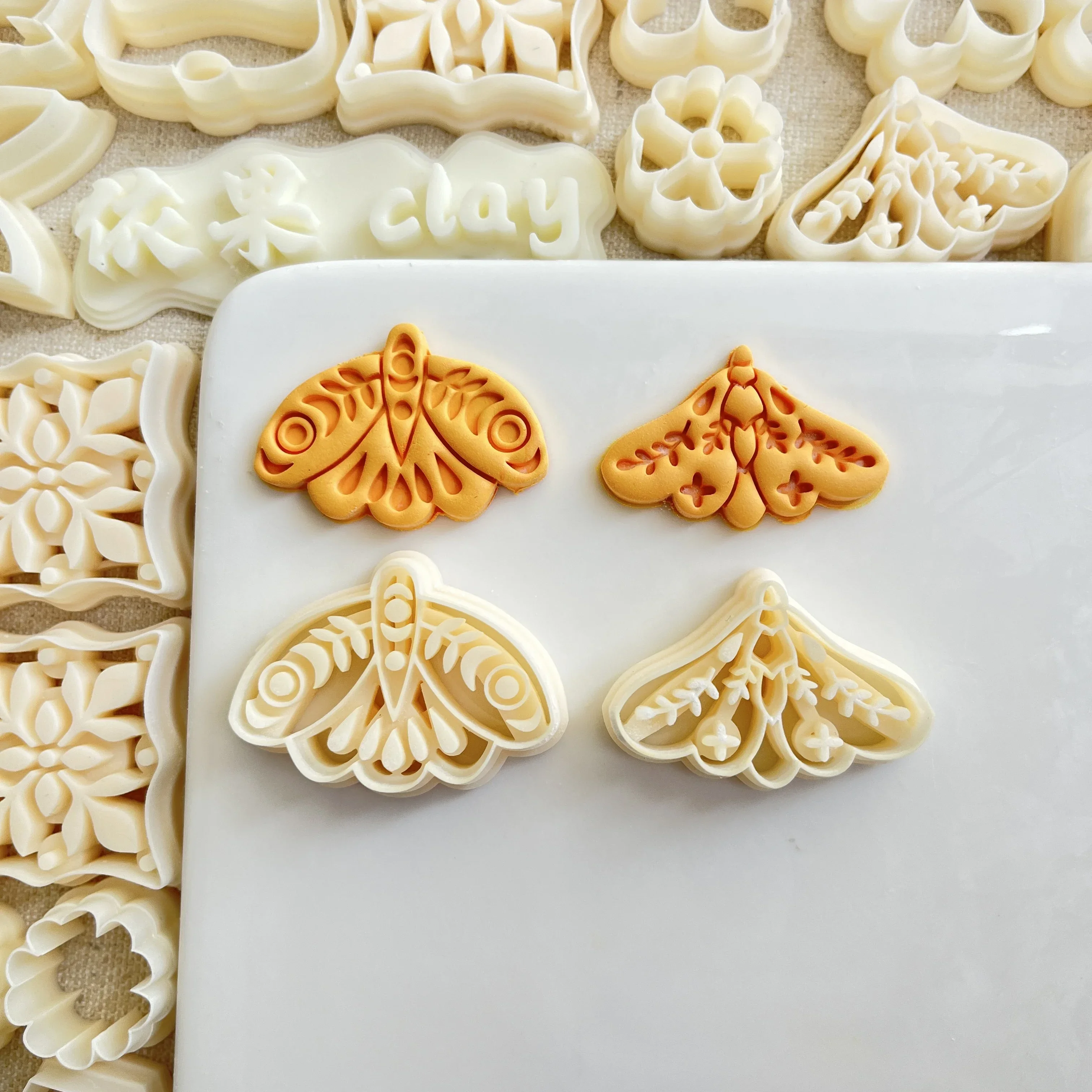 Butterfly Series Complex Exquisite Moth Shaped Clay Cutting Molds For DIY Earrings Jewelry Badge Making Polymer Clay Molds