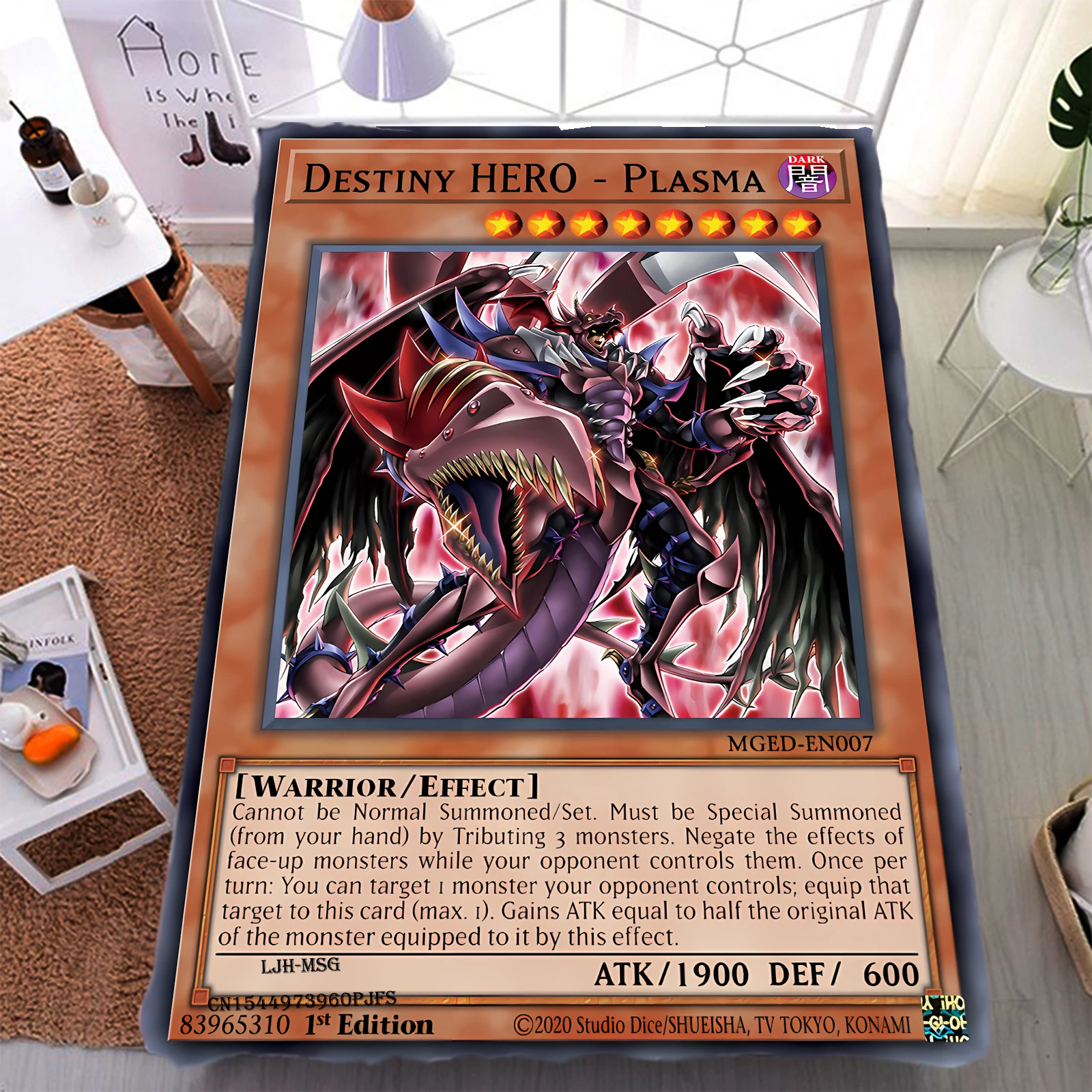 

Anime Soft Blankets Yu-Gi-Oh Destiny Hero Super Warm Throw Blanket for Bed Couch Bedspread Home Bedroom Rug Piece Bedroom Decor