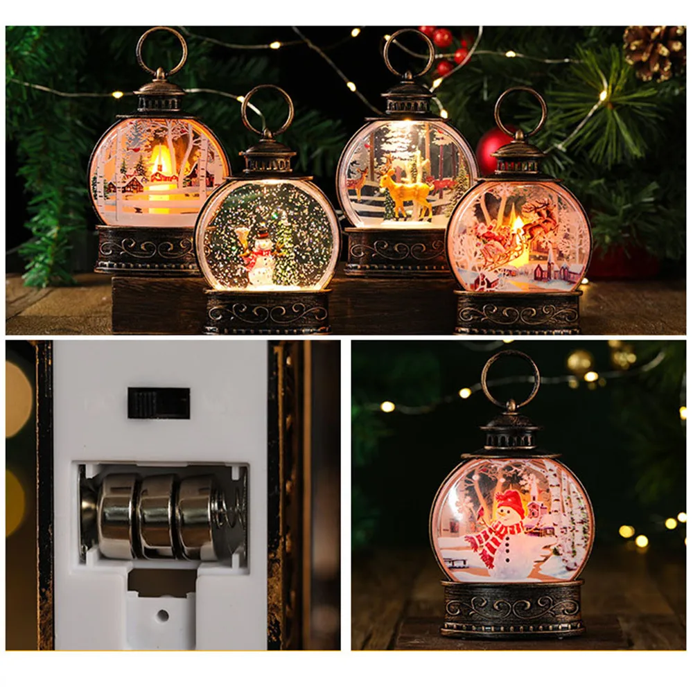 12” Christmas Snow Globe Lantern Angel with Music & Timer, USB