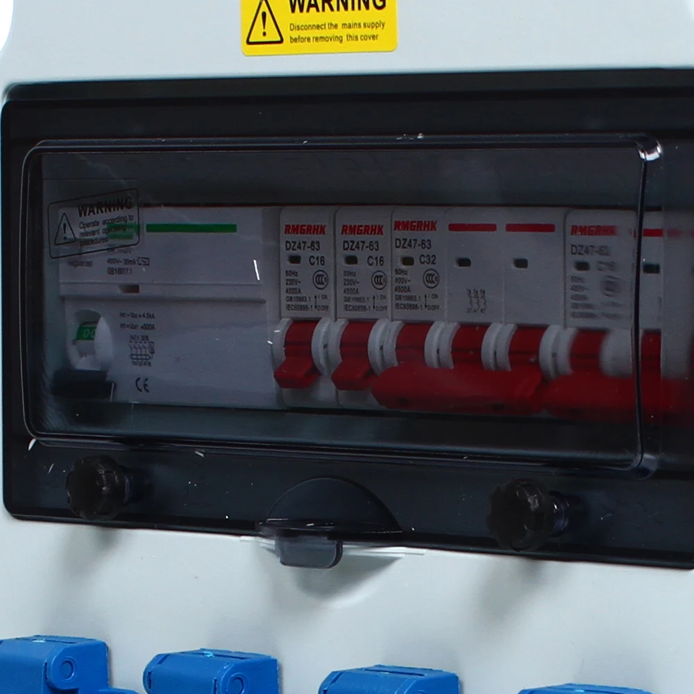 Scatola Da Cantiere Monofase Distributore Di Corrente Da Parete Scatola Elettrica Da Cantiere 2x400v 16a 1x400v 32a 4x230v Schuko Rcd 91583219 - Foto 4