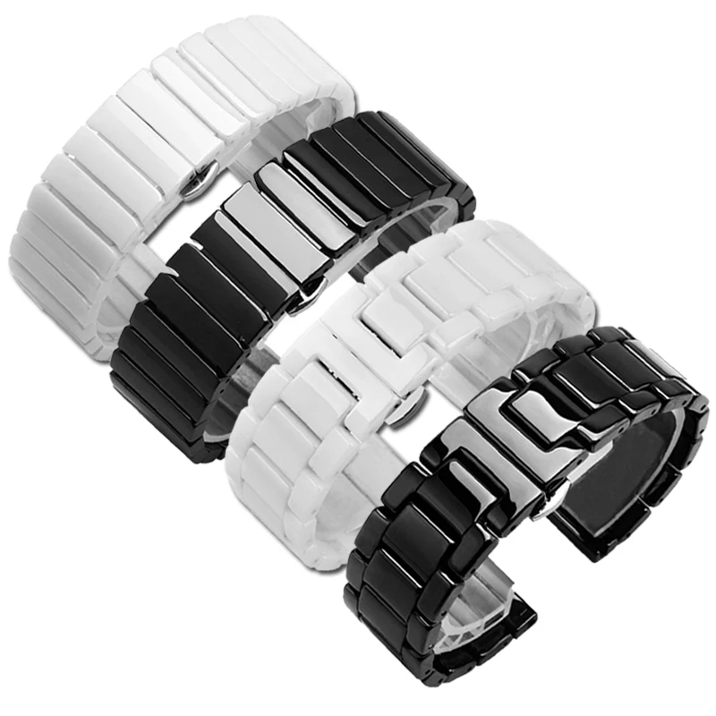 Premium Steel-Ceramic Smartwatch Strap - Adjustable Band
