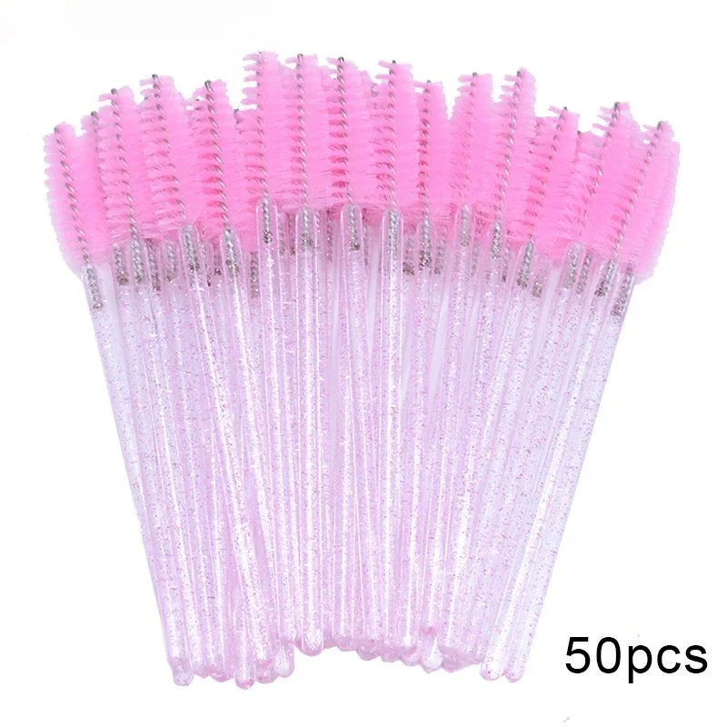 Disposable Eyelash Brushes 100pcs For Eyelash Extension Makeup Spoolies Micro Lash Mascara Wands Combs Wholesale