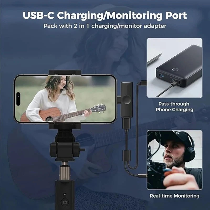 Microfono Lavalier professionale wireless doppio per iPhone, Android, cellulare, PC, microfono con asola_voghion.com