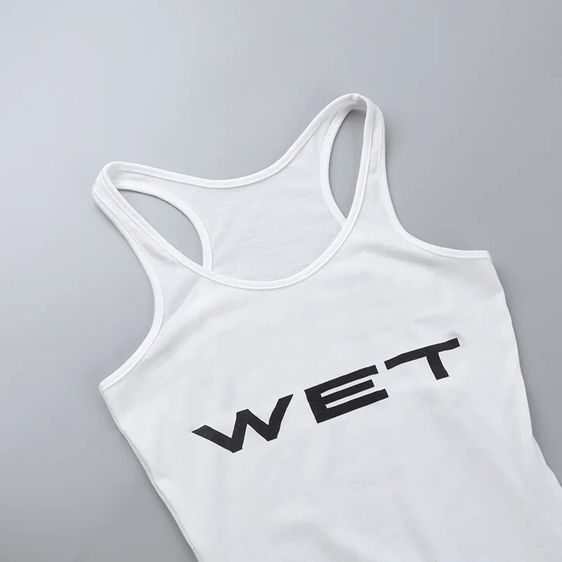 Mono de una pieza blanco con estampado de letras para mujer, mono sin mangas, mono corto ajustado, ropa de verano