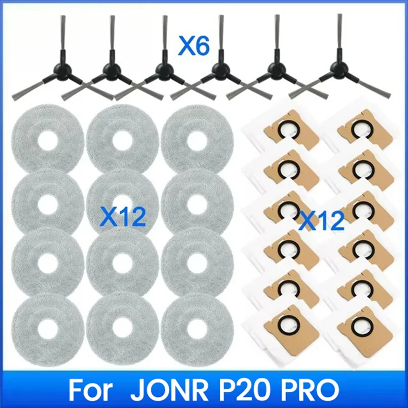 B06B-Side Brush Mop Cloth Dust Bag Forjonr P20 PRO Spare Parts Accessories Consumables