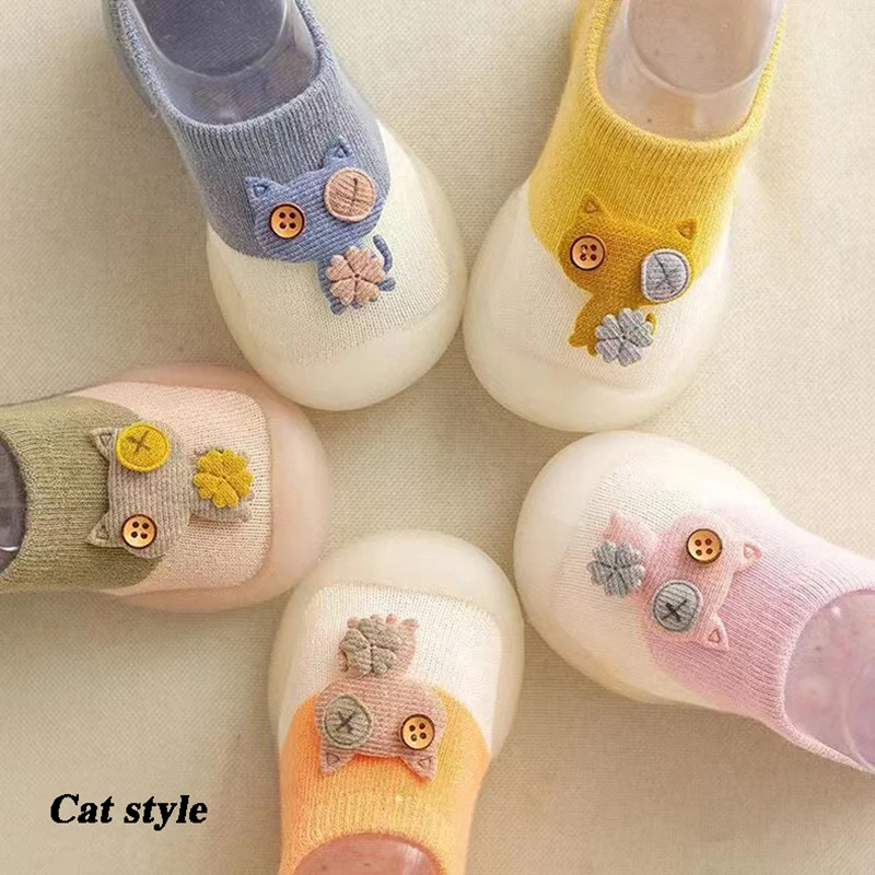 Baby Socks Shoes Infant Color Matching Cute Kids Boys Shoes Doll Soft Soled Child Floor Sneaker BeBe Toddler Girls First Walkers images - 6