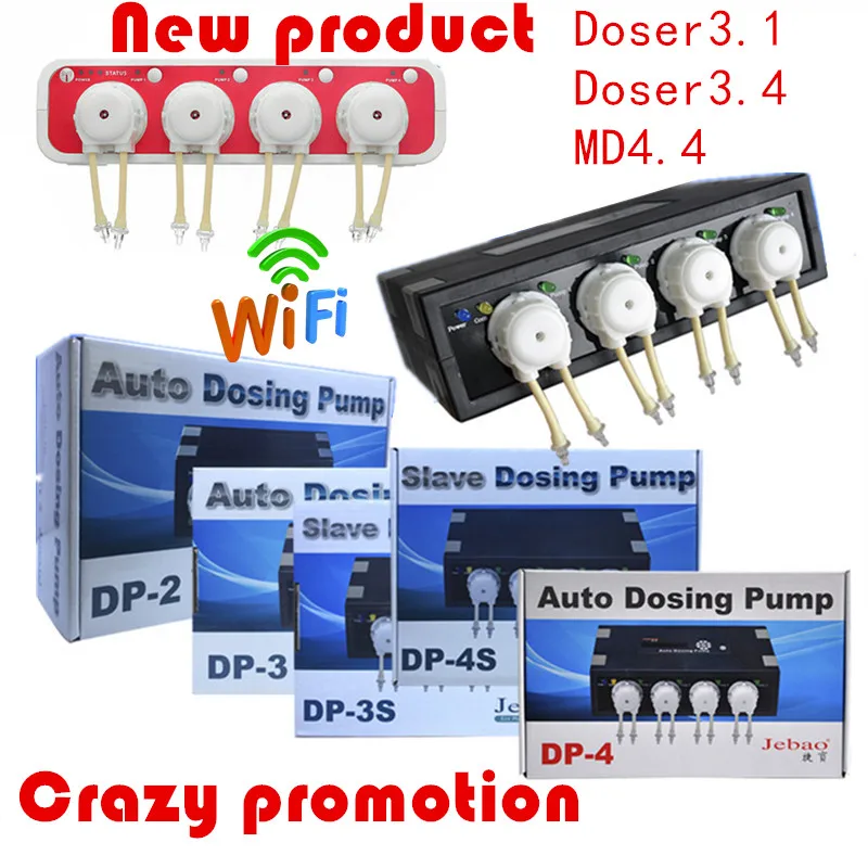 JEBAO JECOD DP2 DP3 DP4 DP-2 DP-3 DP-4 DP3S DP4S DP-3S DP-4S Auto Dosing Pump-Automatic Doser for Marine Reef Doser3.4 2.4 aquarium dosing pump
