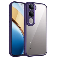 Enhanced Product Title:  
Air Cushion Silicone Bumper Clear Matte Back Cover with Hard Protection for Vivo Y21D (TMMS Purple)