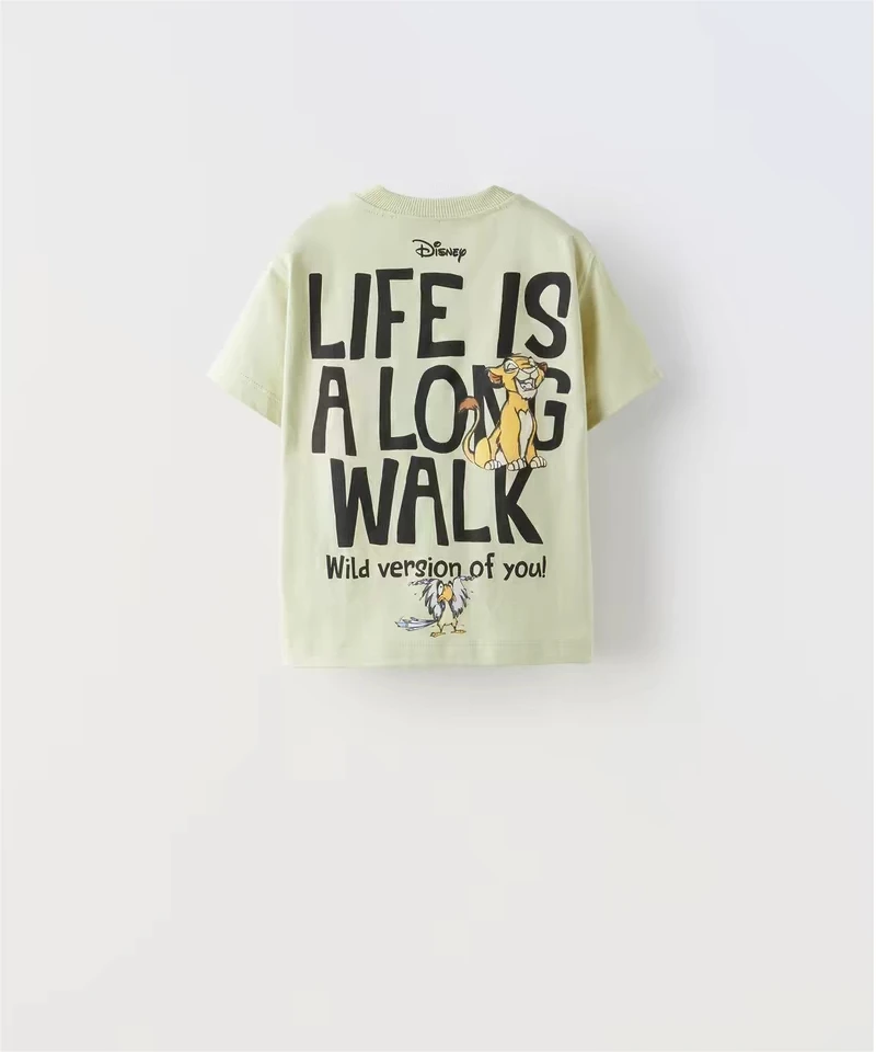 Simba Pattern Boys T-shirt Summer Kids Clothing Fashion Loose Tees Tops Children Clothes Cartoon Short Sleeve Tops Boys' Tshirts 5