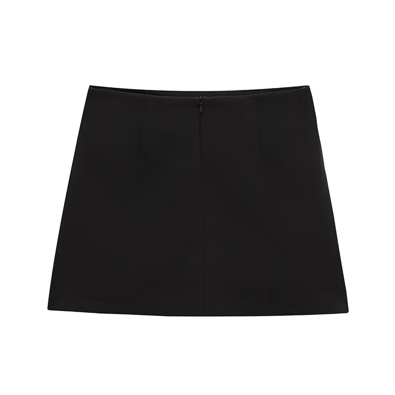 Description Picture 4 of itemRAFZNB Women Fashion With Belt Shorts Skirts Vintage High Waist Skorts Back Zipper Female Skort