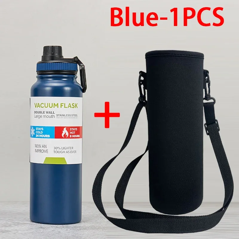 Premium Stainless Steel Insulated Thermos Bottle - 800/1000ML - Durable Outdoor Sports Thermal Mug with Hot & Cold Retention