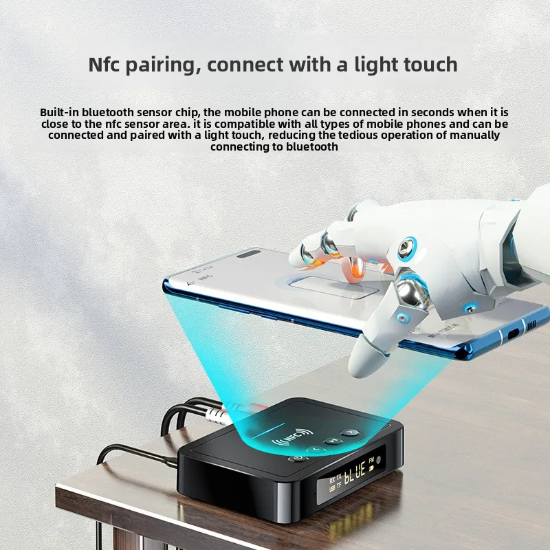 USB 블루투스 5.4 오디오 수신기 어댑터 무선 스테레오 음악 3.5mm AUX R/L RCA 데스크탑 스피커 앰프용 U 디스크 재생 지원