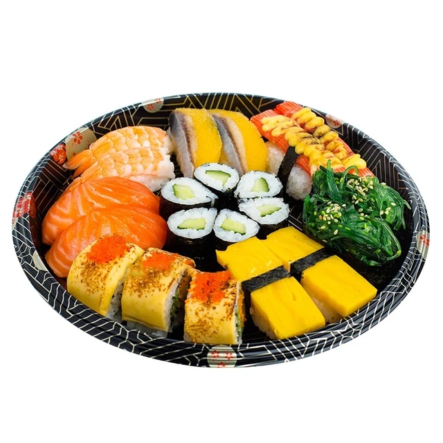 Kichvoe Hamper Decorative Tray Basket Reusable Sushi Plate Sushi Holder  Meat Holder Sushi Supplies Dessert Plate retaurant Supplies Woven Sushi  Dish