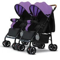 Poussette Double Pliable et Portable avec Vue Haute, pour Bébé 5