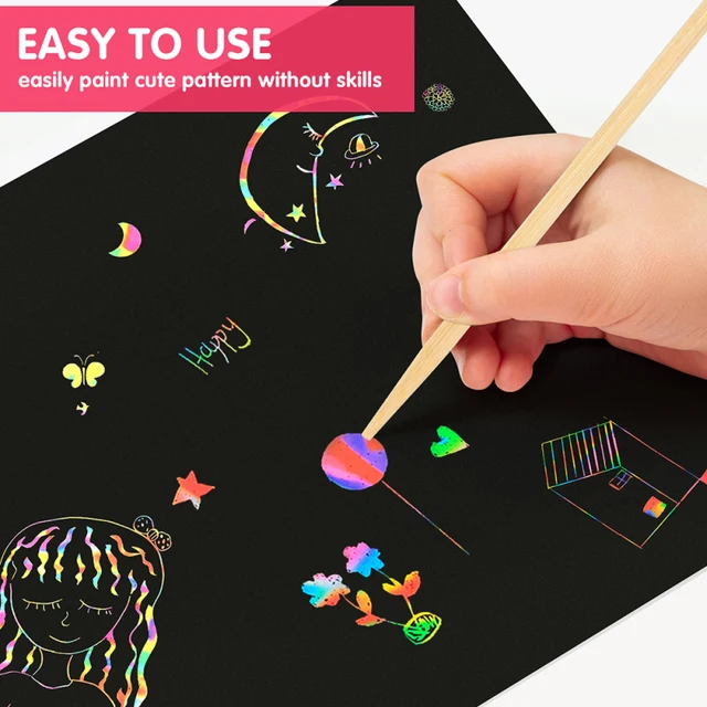 10 Stück Bambus Stylus Kratzer - Künstler Stift Für Scratch Art Papier & Maloberflächen