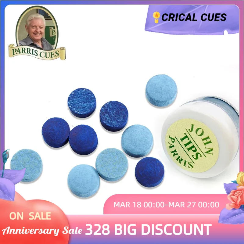 

Original JOHN PARRIS Tips 10/11mm Diamond Deer H/M Billiard Snooker Cue Tip Durable High Quality Professional Billar Accessories