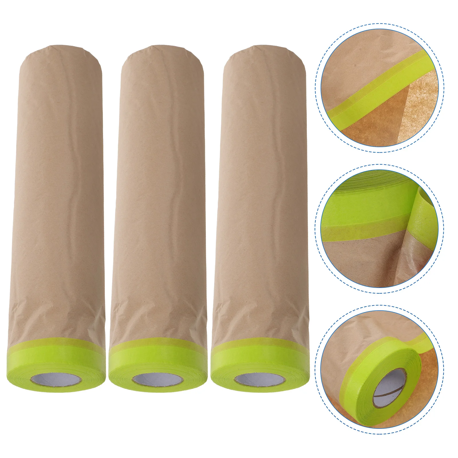 

3 Rolls Masking Film Painting Protective Masking Paper Film Furniture Covering Masking Paper