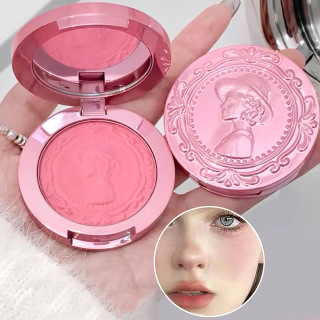 Three dimensional relief mist Color blush natural tender delicate hold makeup low saturation female blush cream 1