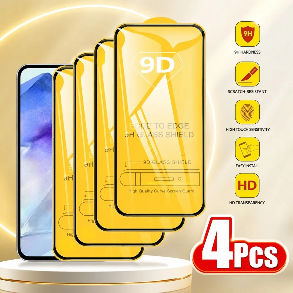 Premium Tempered Glass Screen Protector (4-Pack)