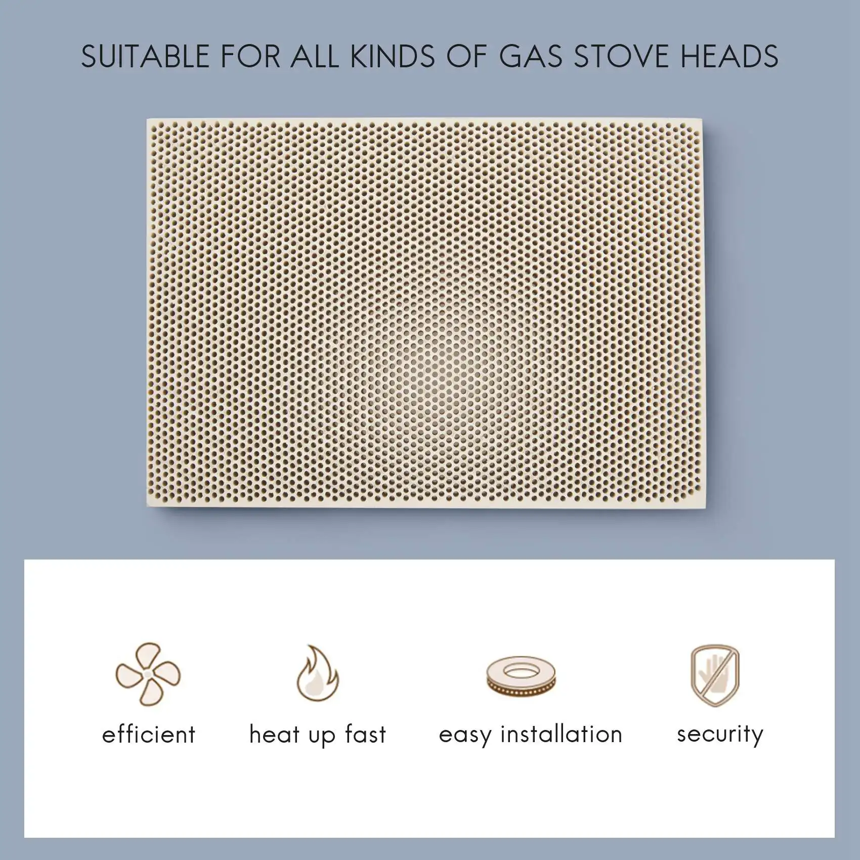Ceramic Honeycomb Soldering Board Heating for Gas Stove Head 135x95x13mm
