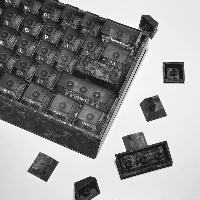 블랙 카본 파이버 키캡 1개 Esc Wasd Asdw 스페이스 키캡 맞춤형 자기축 기계식 게임용 키보드 키캡