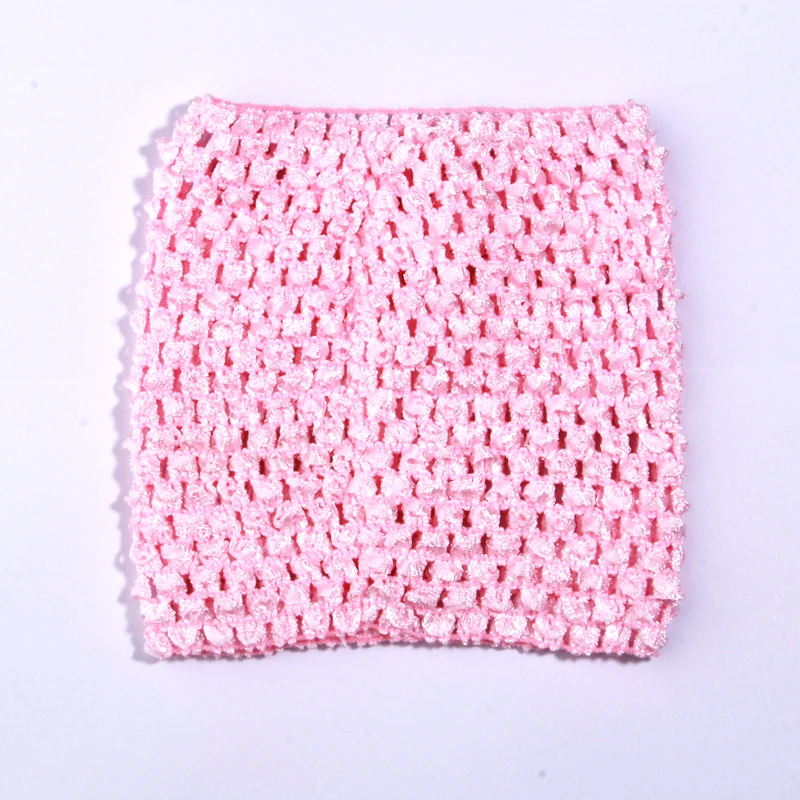 4Pcs 14*14cm 5,5 zoll Elastische Häkeln Rohr Breite Gestrickte Brust Wrap Mädchen Pettiskirt Teil DIY Zubehör kopfschmuck Stirnband – Detail 10