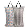 40*70cm Large Hanging Wet Dry Pail Bag Two Zippered Waterproof Wet Clothing Bag Laundry Diaper Nappy Bags Prints Portable Pouch 5