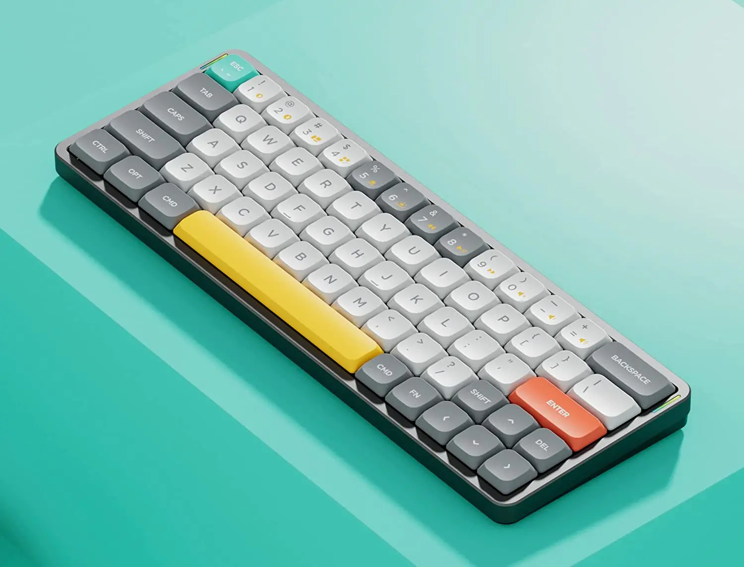 Nuphy-Bluetooth 60%,5.0g,ラップトップ,ワイヤレスキーボード,低 