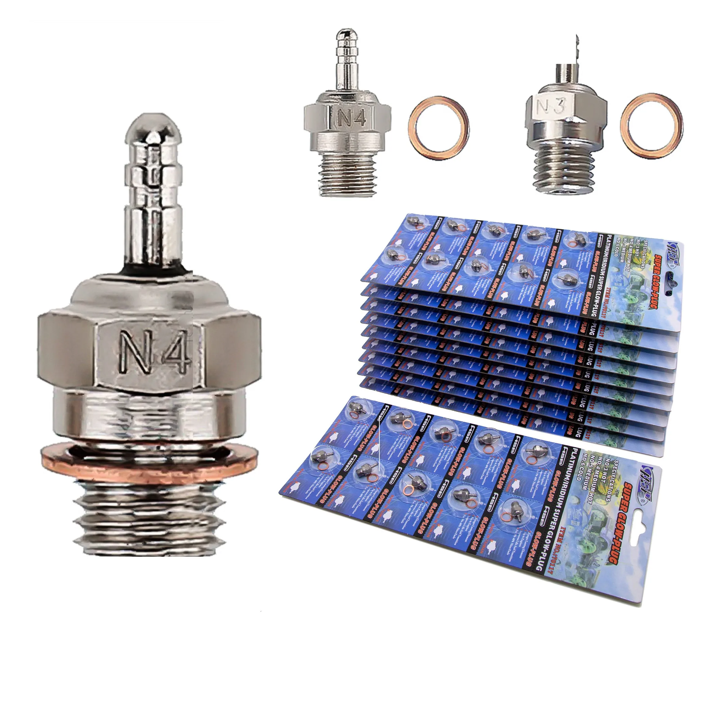 

1Pc Engine Flame Nozzle N3 N4 Spark Plug for RC Car Airplane Model