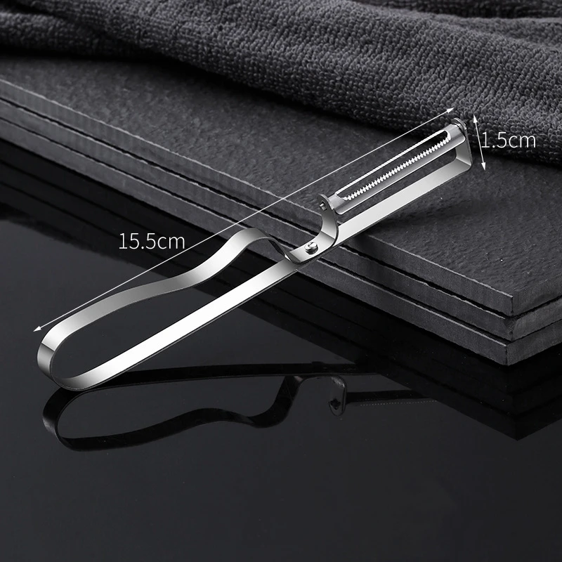 Pelapatate Multifunzione In Acciaio Inox Con Scavatore - Sbuccia Frutta E Verdura - Coltello Per Mele, Carote, Patate - Affettatrice Da Cucina - Design Ergonomico - 3