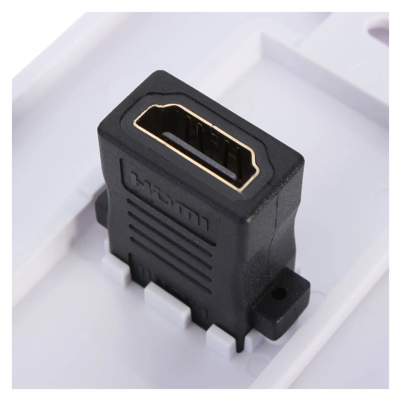 1-Port HDMI Wall Face Plate Panel Cover Coupler Outlet Extender 3D 1080P