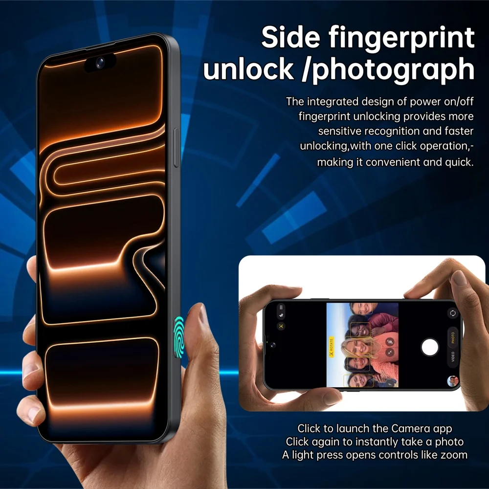 K-Touch NEW Mobile Phones Smartphone iFone 17 Pro Maxi Android 7.3 Inch 16+48MP 5G Dual Card 7800mAh Face Unlocked Global Version Cellphones