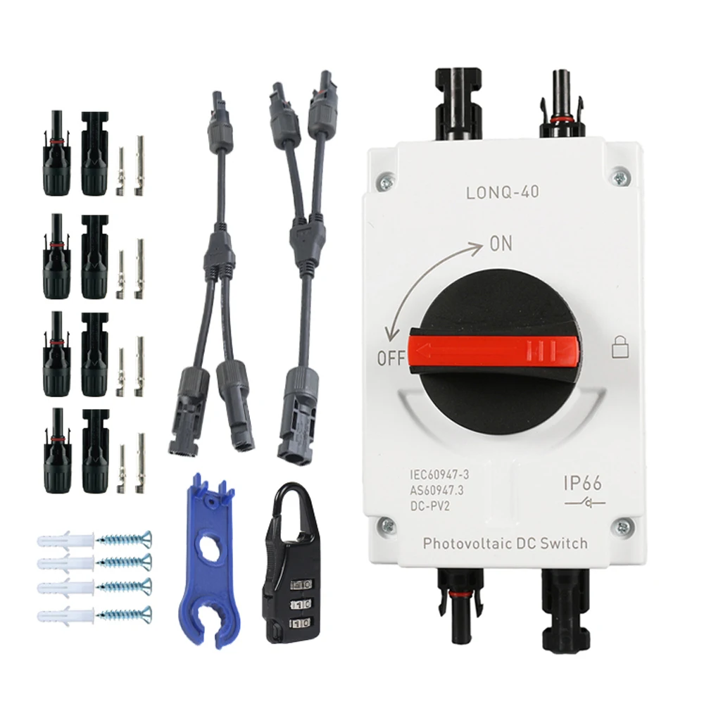 Isolateur électrique photovoltaïque interrupteur solaire PV interrupteur cc  photovoltaïque 1000V 1200v 32A 16A UKPM extérieur étanche