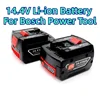 14.4V 4.0Ah for GBH GDR GSR 1080 DDS180 BAT614G Replacement Li-ion Battery Charger Set，Rechargeable Battery for Bosch Power Tool 1